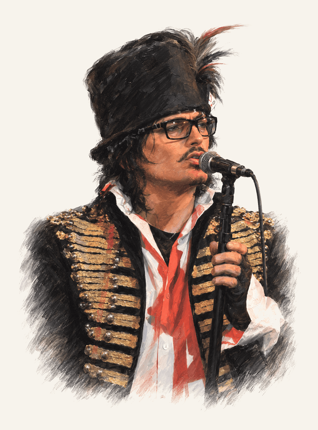 Painted portrait of Adam Ant